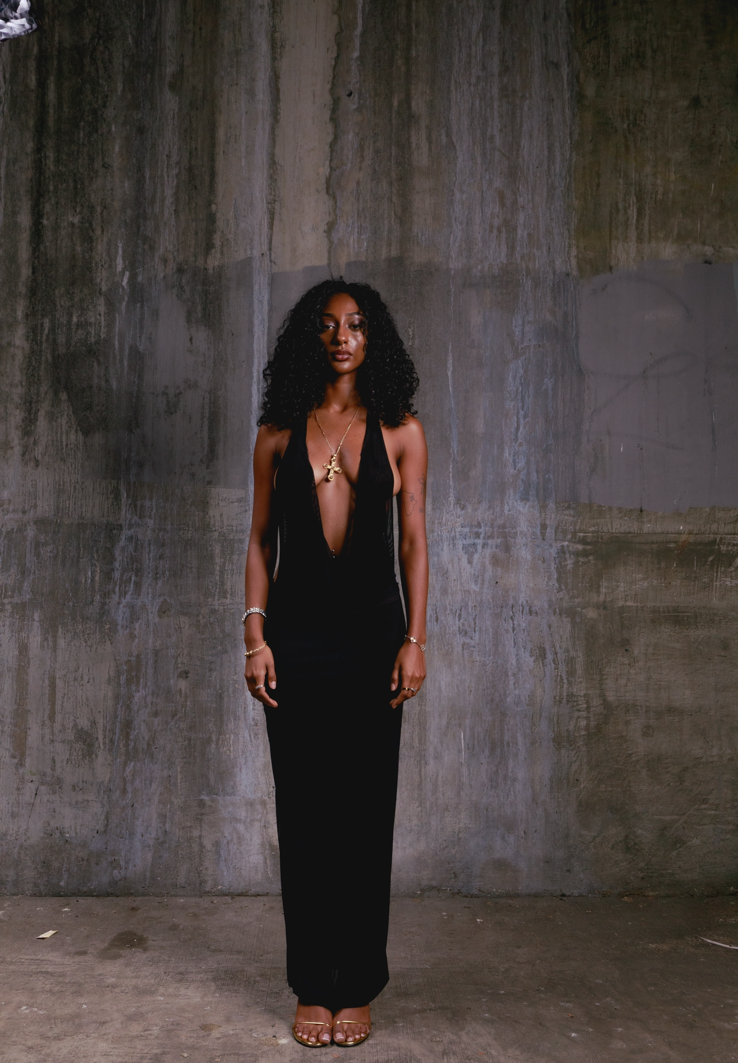 Mesh slip dress