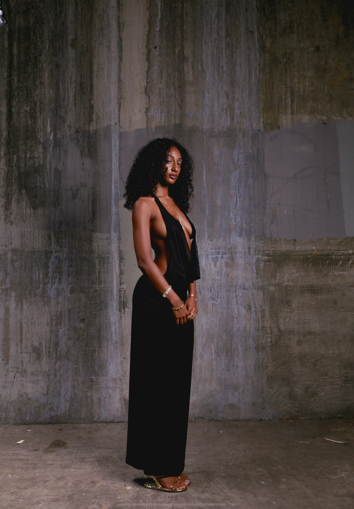 Mesh slip dress