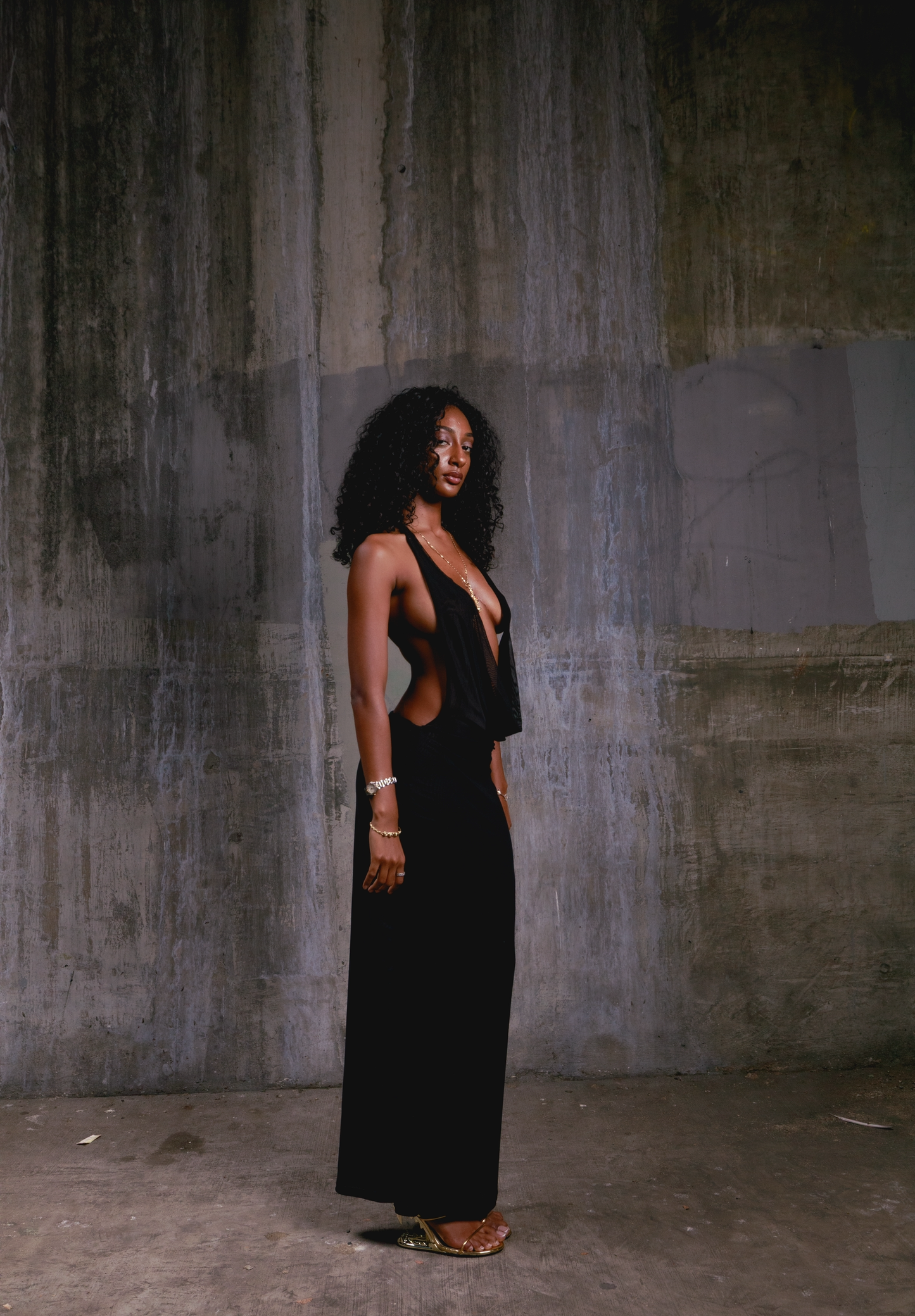 Mesh slip dress