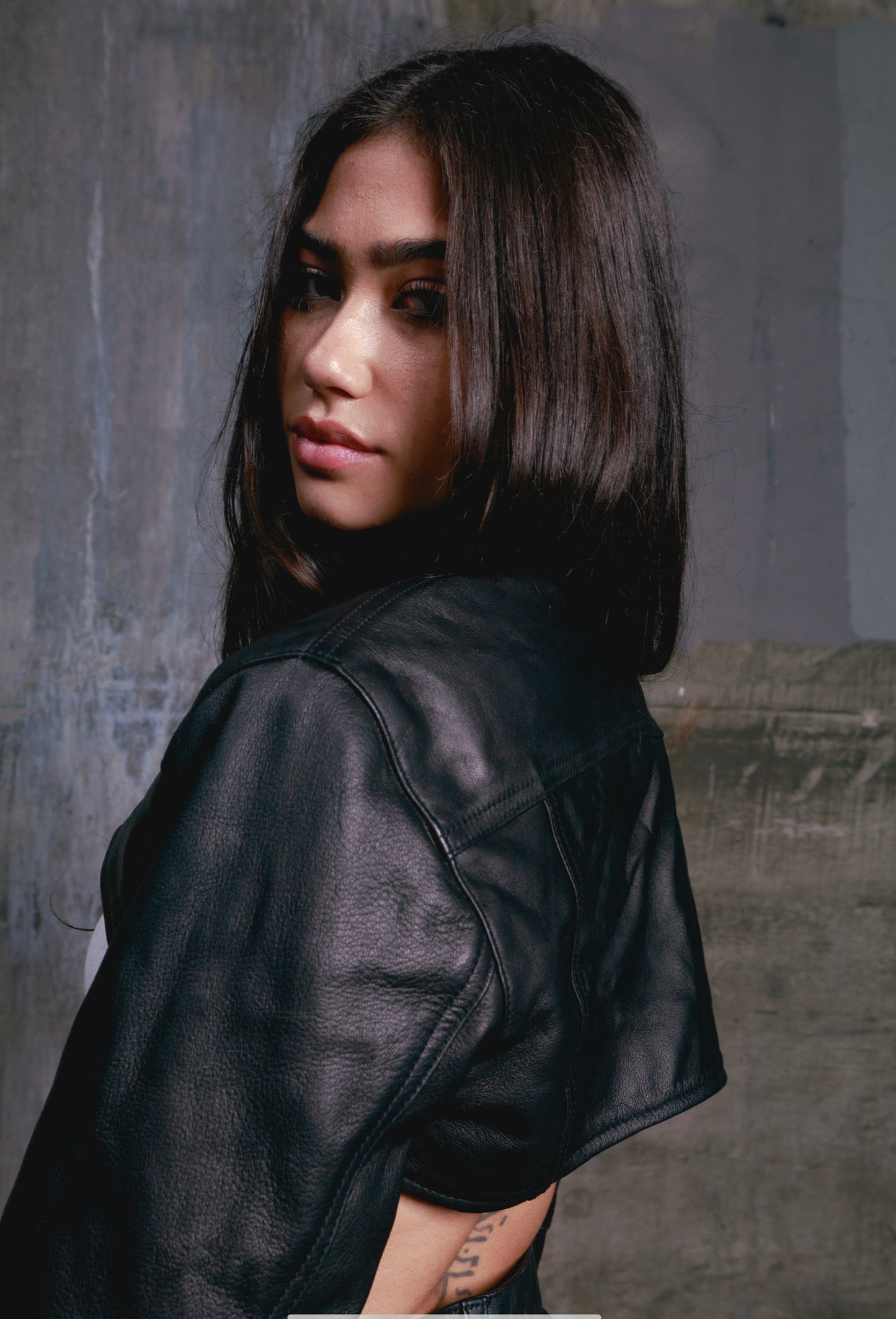Lucky leather cropped jacket