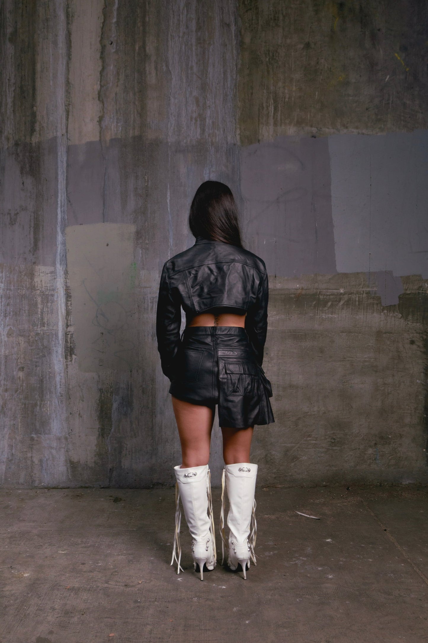 Lucky leather cropped jacket